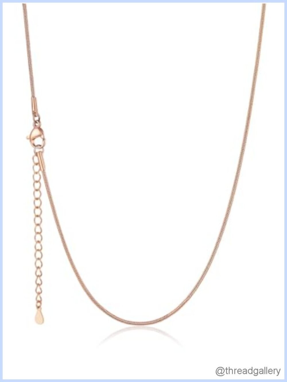 14K Gold Plated Stainless Steel Snake Chain Necklace Hypoallergenic 18"